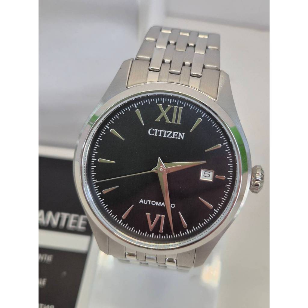 นาฬิกา Citizen Automatic NJ0100-89E หน้าดำ ฟูลเซ็ต กล่องครบ