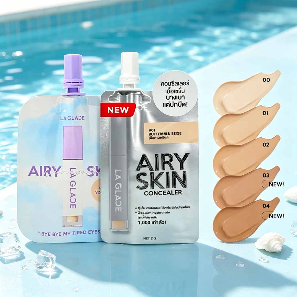 ซอง คอนซีลเลอร์ La Glace Ideal Airy Skin Concealer ลากลาส Laglace เนื้อเซรั่ม ปกปิด รอยคล้ำ