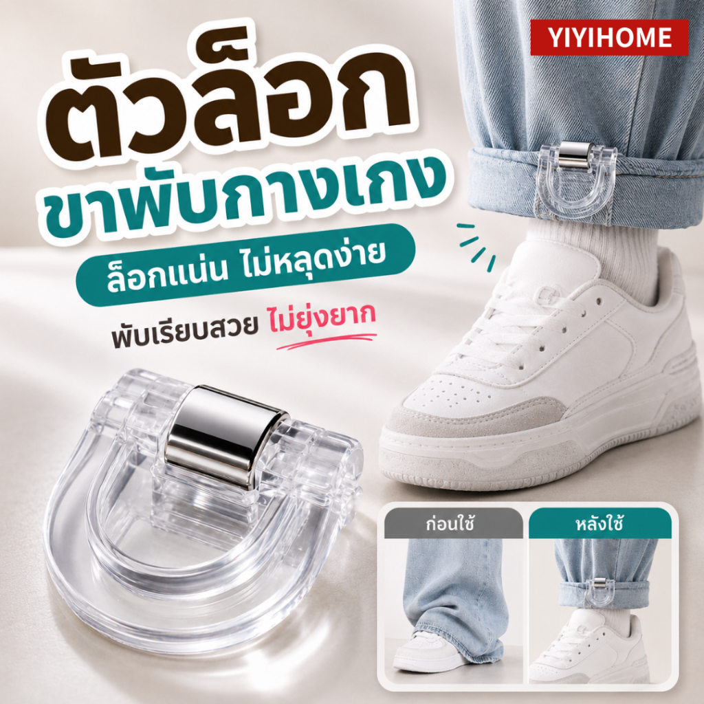 ซ่อนหัวเข็ม ไม่ต้องเย็บ คลิปหนีบขากางเกง คลิปหนีบชายเสื้อ ตัวหนีบผ้า เข็มกลัดซ่อน คลิปเสื้อผ้า อุปกรณ์ปรับความยาว