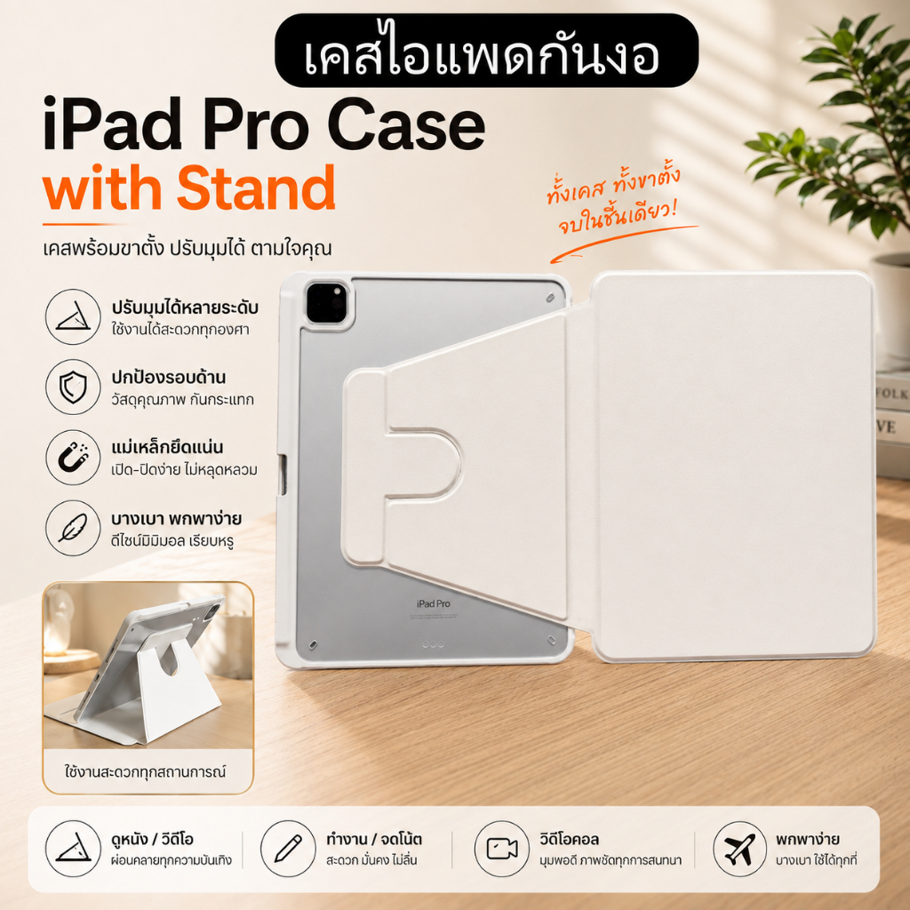 หมุนสําหรับกรณี iPad กรณี Air11Air 8 7 6 5 4 3 2024 2025 2026 Pro 11 13 a16 m2 m3 m4 m5 10.2 A16 Gen 11 10 9 8 7 gen5 6