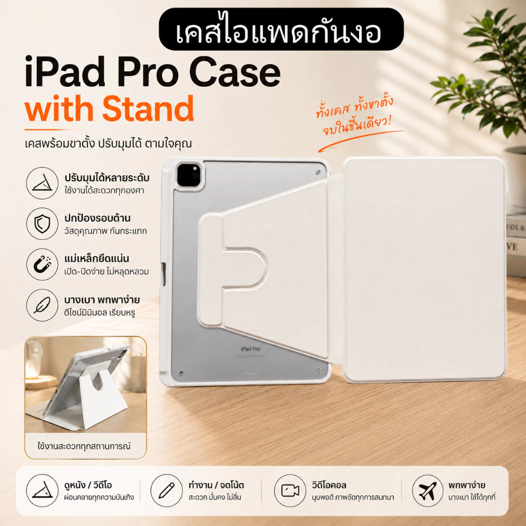 หมุนสําหรับกรณี iPad กรณี Air11Air 8 7 6 5 4 3 2024 2025 2026 Pro 11 13 a16 m2 m3 m4 m5 10.2 A16 Gen 11 10 9 8 7 gen5 6