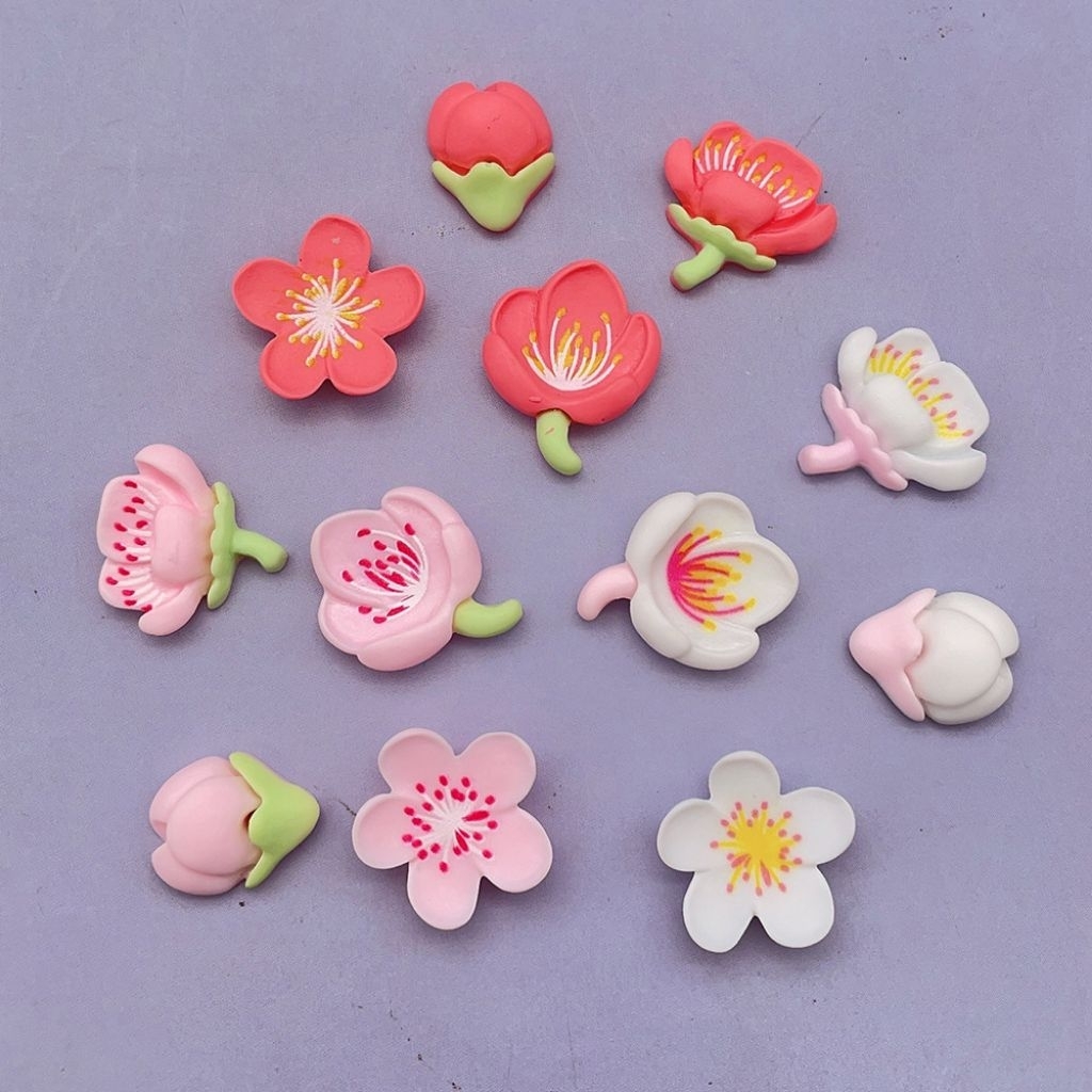 เรซิ่นดอกซากุระ ดอกไม้ญี่ปุ่น ของตกแต่ง เรซิ่นตกแต่งDIY เรซิ่นดอกไม้ อุปกรณ์ตกแต่งDIY