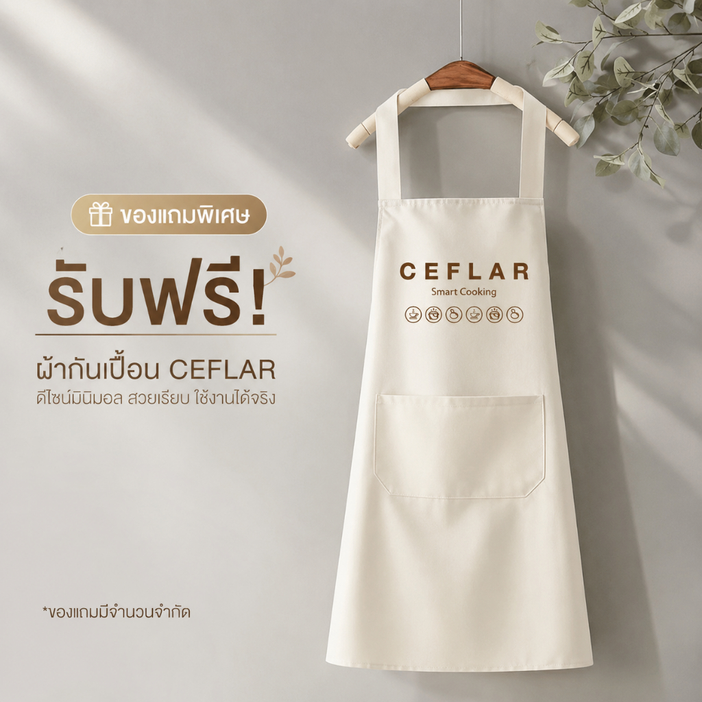 [FREE GIFT] Ceflar ผ้ากันเปื้อน PVC กันน้ำ Smart Cooking