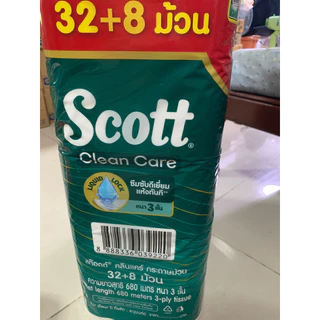 กระดาษชำระ กระดาษทิชชุ่ ทิชชู่ สก๊อตต์ คลีนแคร์หนา3ชั้น แพ้คสุดคุ้ม 32+8ม้วน