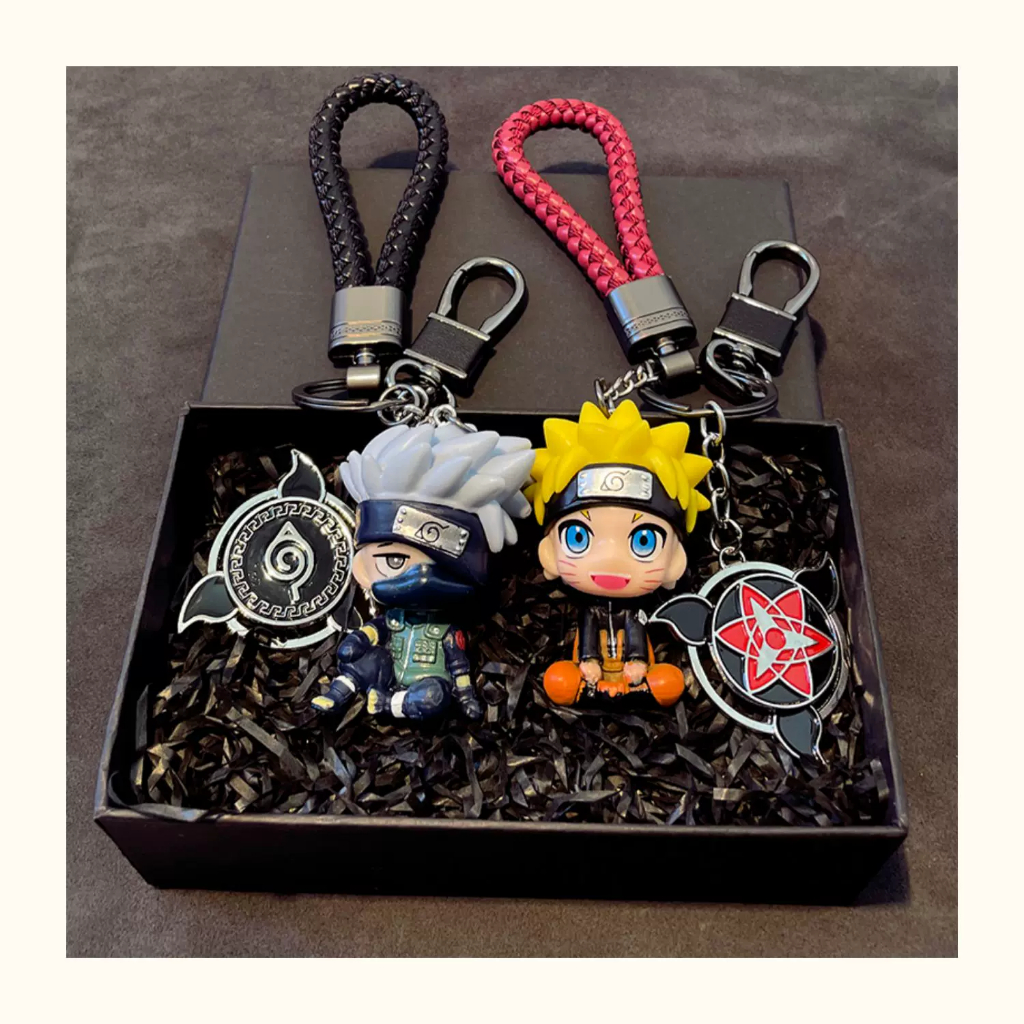 Keychain นารูโตะรถ Naruto ดำเนินการนารูโตะ Kakashi สร้างสรรค์บุคลิกภาพกระเป๋านักเรียนจี้สำหรับชายและ