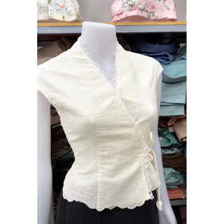 เสื้อผ้าไหมอัดผ้ากาว พ้อมส่ง(ได้แต่เสื้อ) ใส่ไปวัด ทำบุญ งานบวช