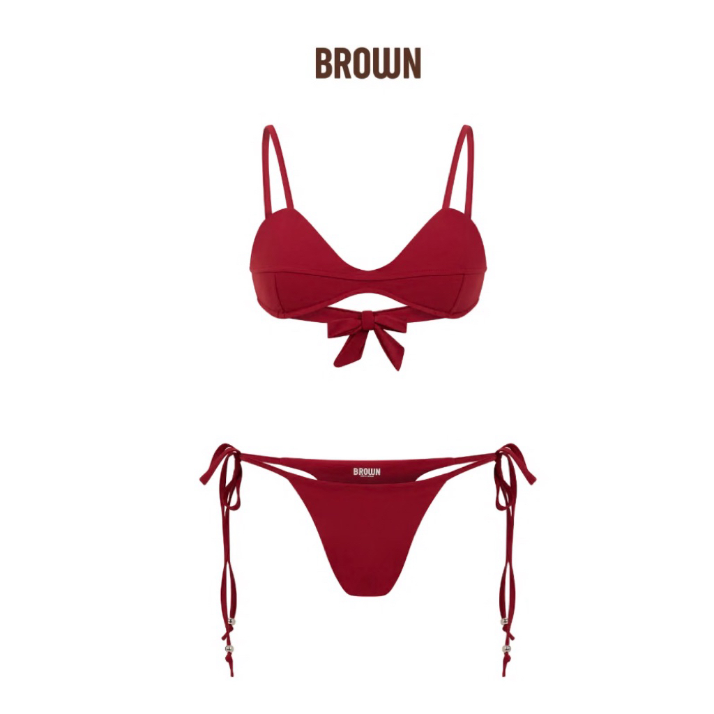 Pre-order (14-20days) แบรนด์เวียดนาม 🇻🇳 Brown | ROUGE BIKINI