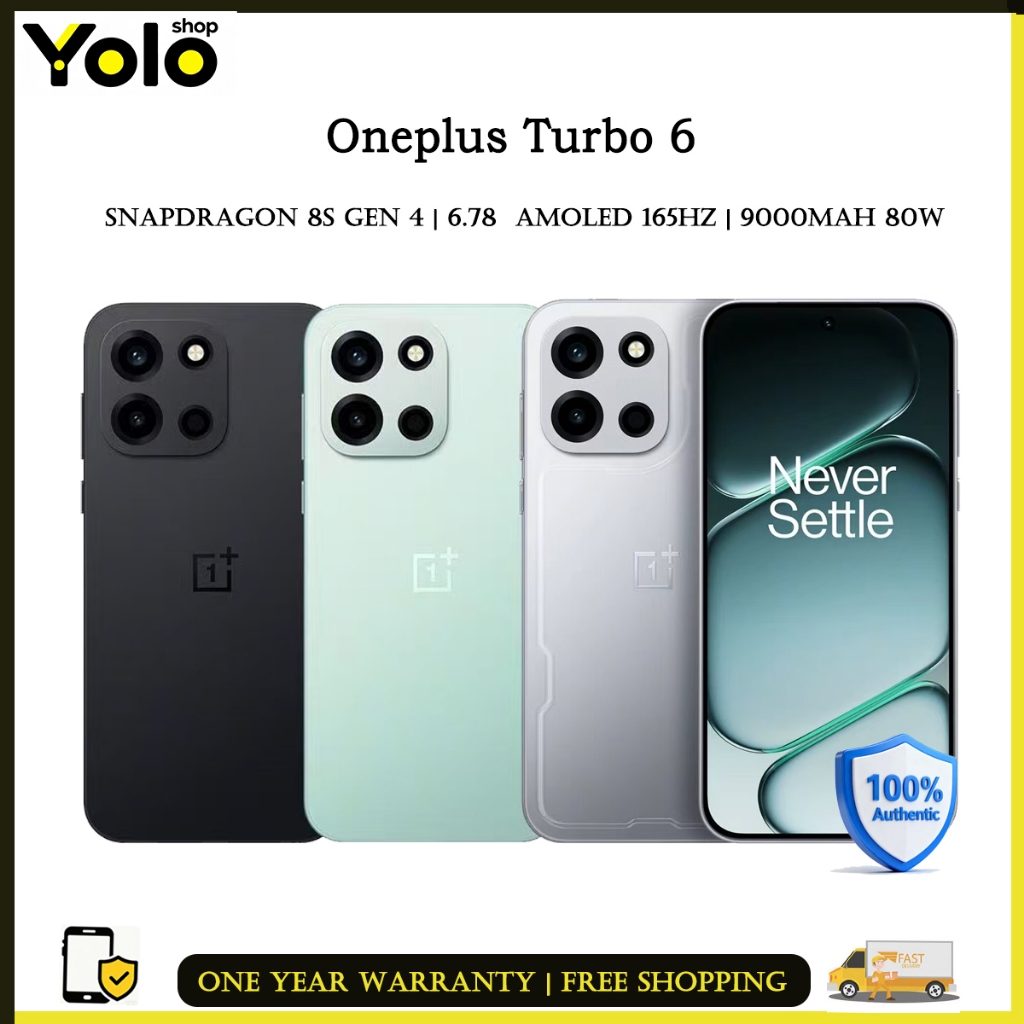 Oneplus Turbo 6 China Rom Snapdragon 8S Gen 4 OTA 6.78" AMOLED 165HZ 50.0MP 9000mAh Battery 80W Char