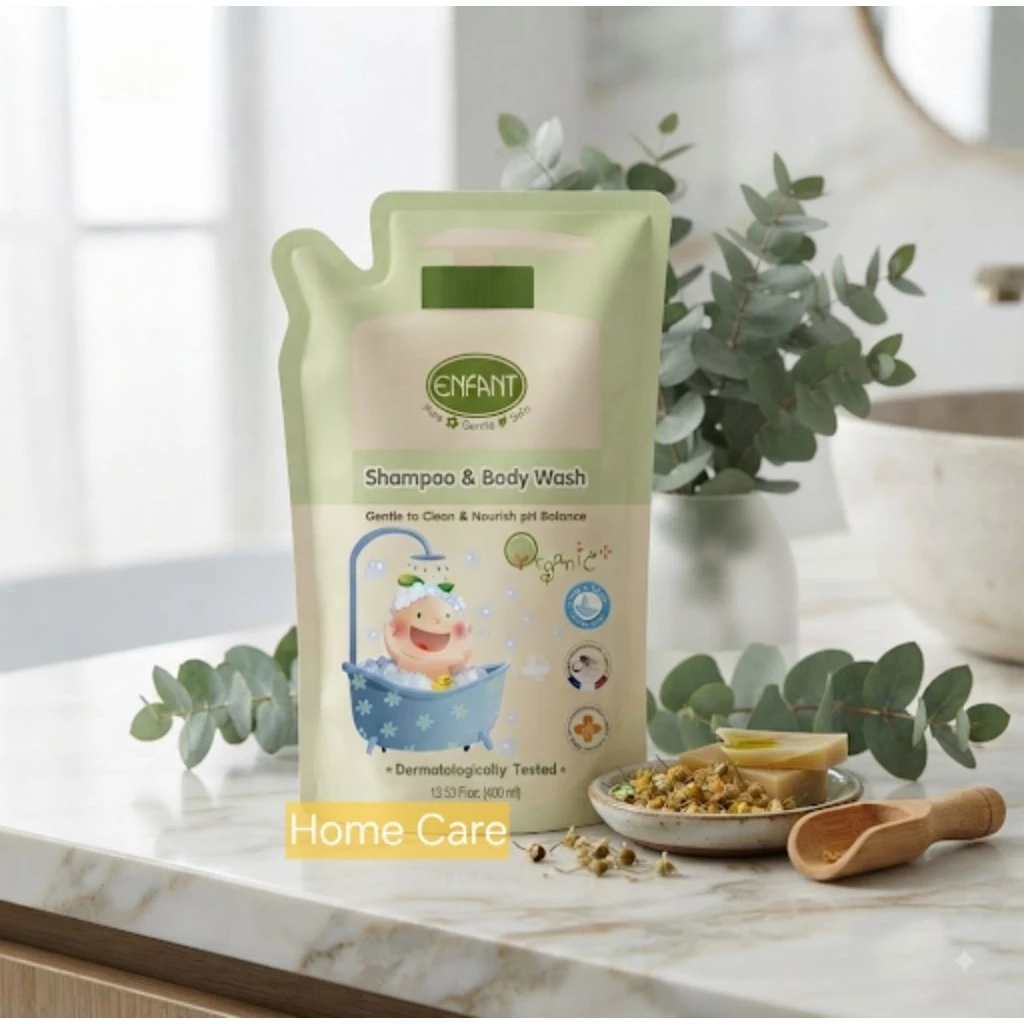 Enfant Organic Shampoo & Body Wash ชนิดถุงเติม (ขนาด 400 มล.)