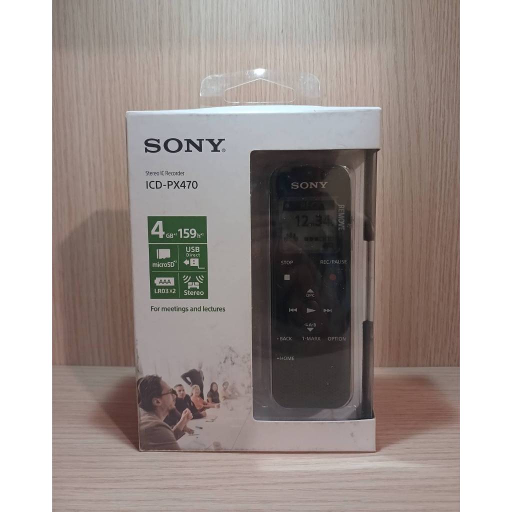 เครื่องบันทึกเสียง สีดำ Sony ICD-PX470