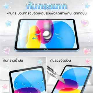 แผ่นกันรอยหน้าจอ สำหรับ ฟิล์มไอแพด iPad ฟิล์มกระจก Air4 Air5 Air6 M2 M3 M4 Gen11 Gen10 9 8 7 Pro11 M5 Mini6 7 กระจกนิรภั