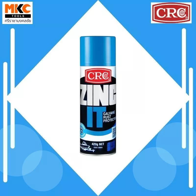 CRC Zinc-It สเปรย์ซิงค์ สเปรย์กันสนิม เคลือบโลหะ ป้องกันสนิม สีเทาเมทัลลิค 350 กรัม ของแท้