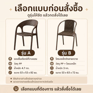 ✨กันแดด ป้องร้าว✨KATIFIA เก้าอี้นอกบ้าน เก้าอี้พลาสติก เก้าอี้แคมป์ปิ้ง เสริมสร้างวัสดุ PP กลางแจ้ง