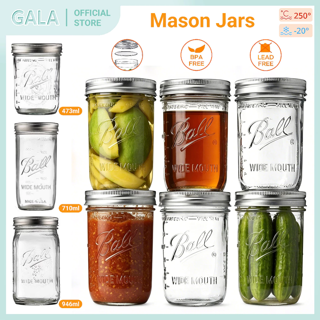 หนา Mason Jar ขวดแก้ว Airtight Clear Jars จบ,รักรักน่ารักแก้ว, แก้วเกาหลี, ขวดปิดจำเป็น, ขวดชาไข่มุก