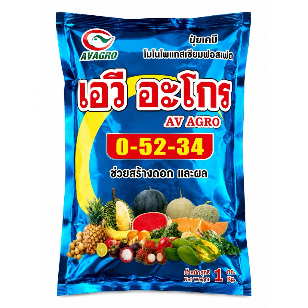 0-52-34 ปุ๋ยเกร็ด 1 กิโล