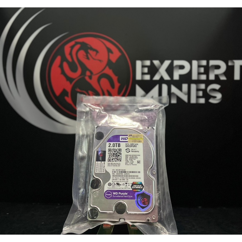 WD PURPLE 2TB 64MB WD23PURZ HDD