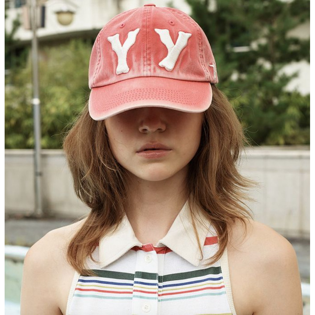 🇰🇷หมวก Open Yy พร้อมส่ง จากเกาหลีของแท้100%หยิบเองจากช๊อป YY GRADIENT BALL CAP, PINK