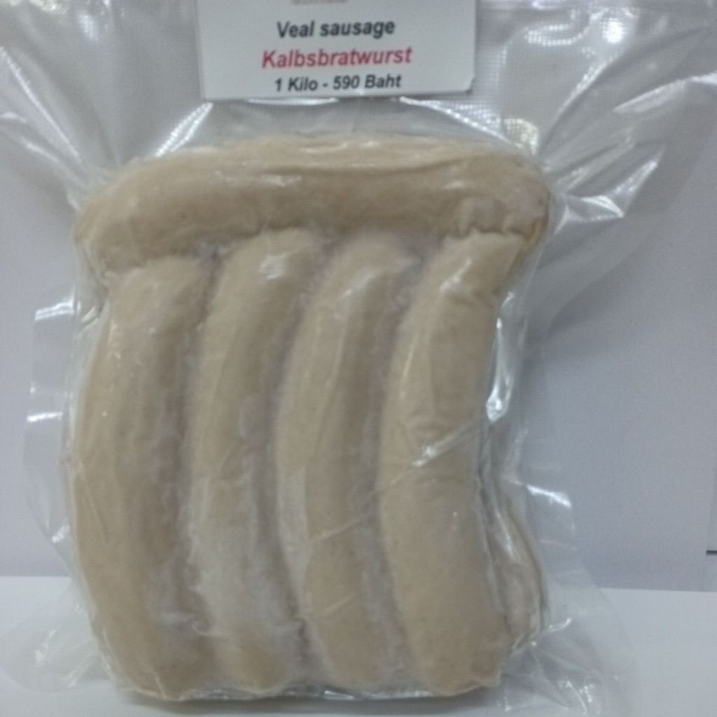 TGM Veal Sausage 1 Kg (uncooked) / Kalbsbratwurst 1 Kg ไส้กรอกลูกวัว