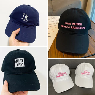 พร้อมส่ง❤️หมวกแก๊ปปักชื่อได้ ผ้าเนื้อนิ่ม สไตล์เกาหลี (ไซส์ผู้ใหญ่) จัดส่ง 1