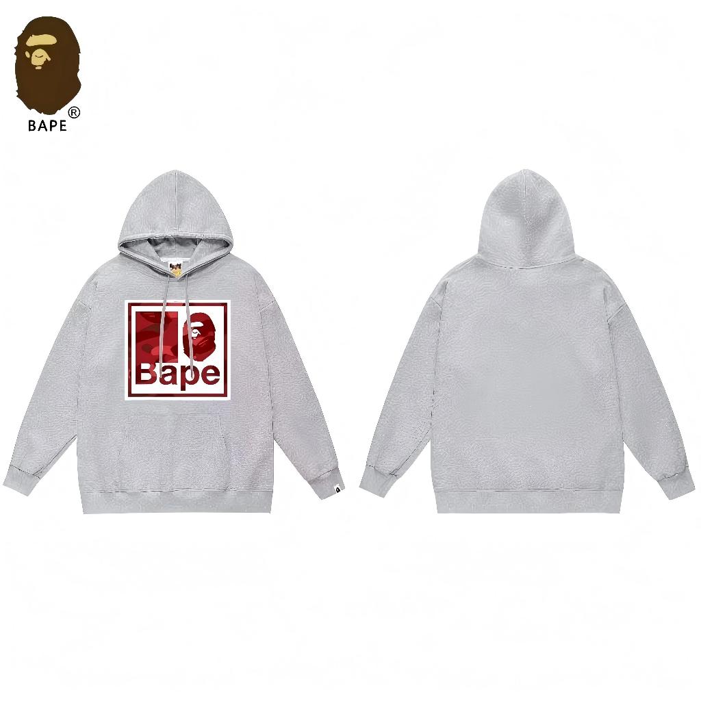 BAPE🇯🇵 BAPE hooded sweatshirt ผ้าฝ้าย เสื้อฮู้ด คู่รัก เสื้อฮู้ด