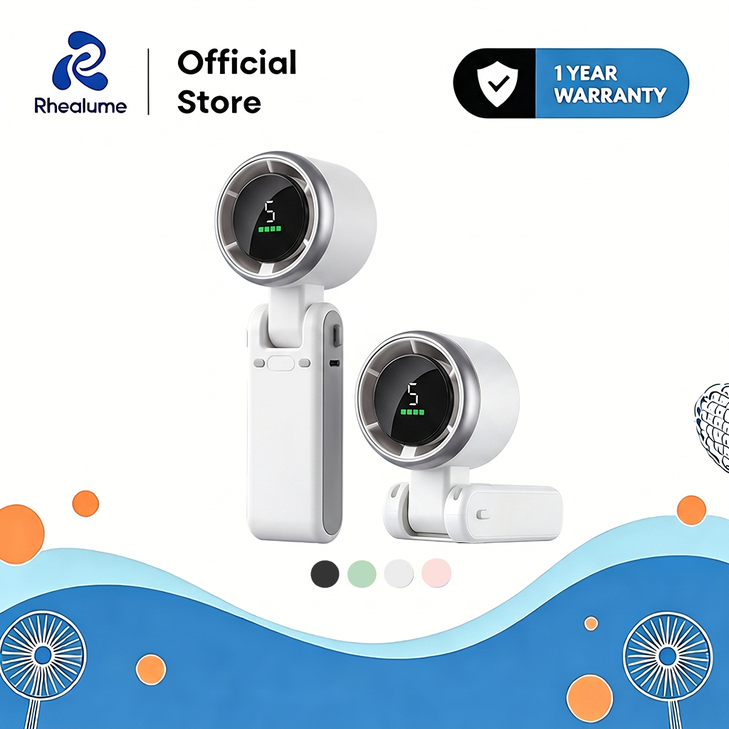 พัดลมพกพาแบบพับได้  ระยะเวลา 8-10 ชั่วโมง ระดับหน้าจอ LED 5ระดับ USB พัดลม ส่ง แขวนคอ ที่บ้าน&การเดินทาง&แคมป์