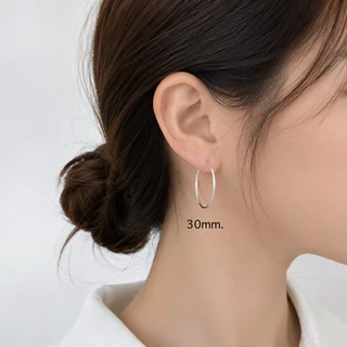 ต่างหูห่วงเงินแท้ ห่วงกลม silver925 (ราคาต่อคู่) มินิมอล ใส่ได้ทุกโอกาส ไม่แพ้ ไม่คัน ใส่อาบน้ำได้