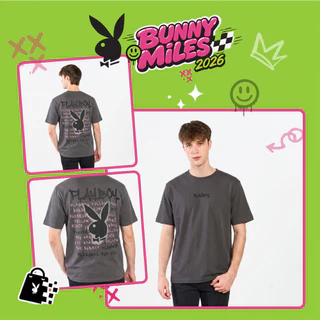 PLAYBOY 05PB เสื้อยืด เสื้อผ้าผู้ชาย/เสื้อ/เสื้อยืดสีเทา รุ่น P1MT265TB042GY