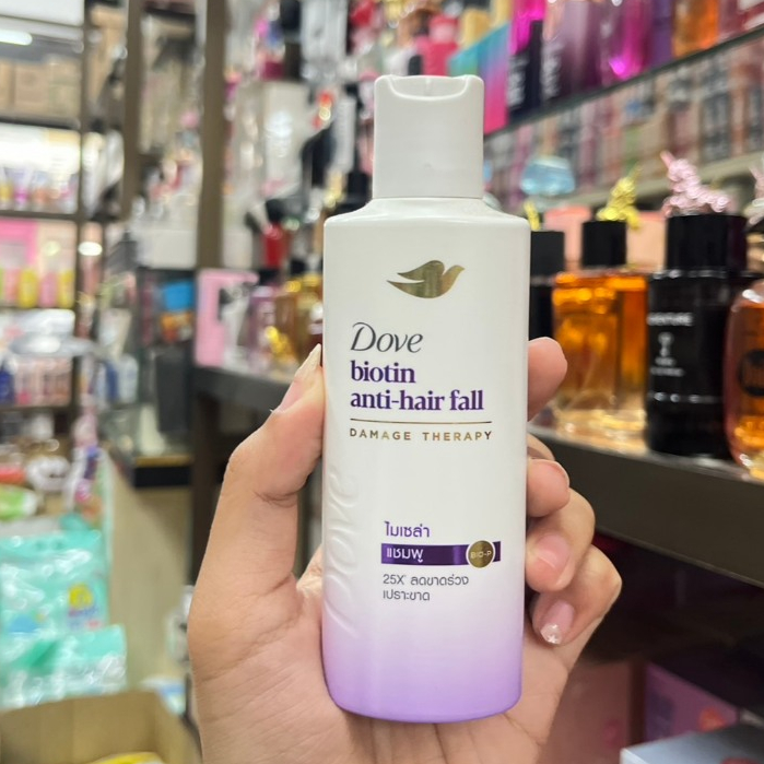 (1 ขวด) แชมพูโดฟ Dove Biotin Anti-Hair Fall Micellar Shampoo Dove แชมพูโดฟ ไบโอติน แอนตี้แฮร์ฟอล ไมเ