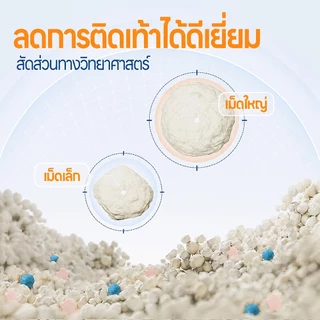 Kllei【ส่งฟรี พร้อมส่ง】ทรายแมว ไร้ฝุ่น ไม่ติดอุ้งเท้า ทำจากมันสำปะหลังธรรมชาติ ดับกลิ่นดีเยี่ยม
