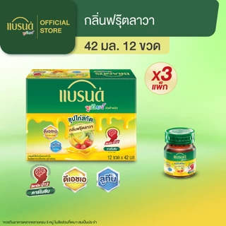 แบรนด์จูเนียร์ซุปไก่สกัด สูตร อัลฟ่าพลัส กลิ่นฟรุ๊ตลาวา 42 มล. x 12 ขวด x 3 แพค