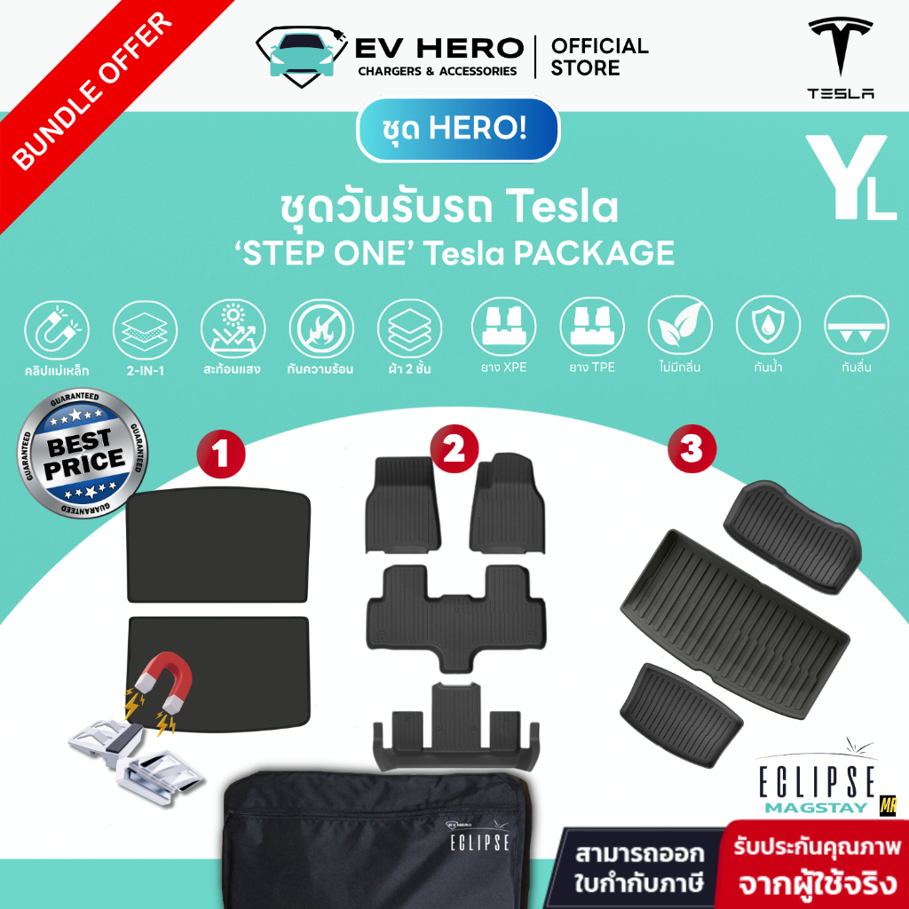 EV HERO ชุดวันรับรถ Tesla Step One Package Model YL