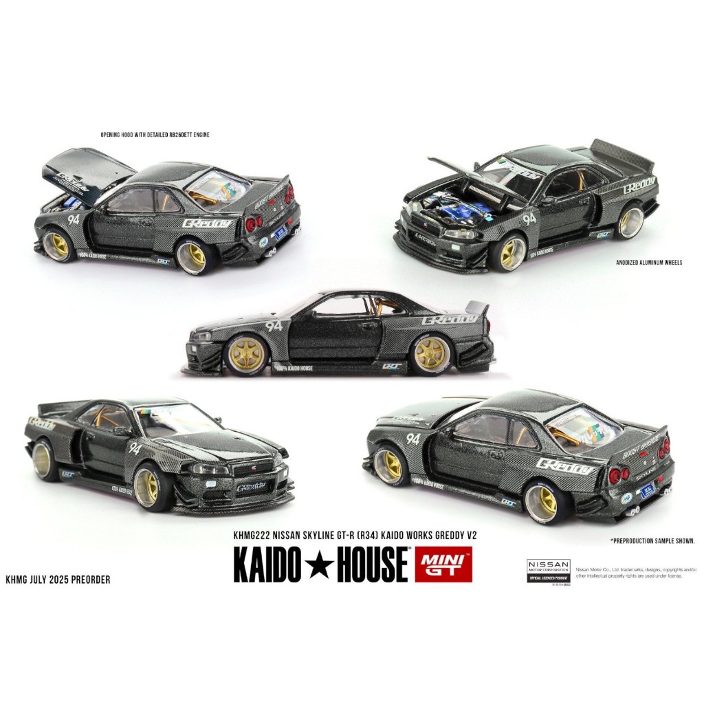 MINI GT KAIDO HOUSE | Nissan Skyline GT-R (R34) Kaido Works GReddy V2 222
