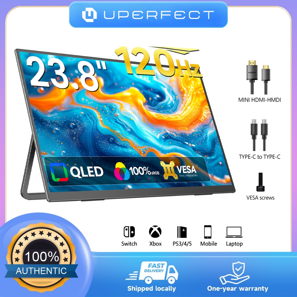 UPERFECT UMax 23 - 23.8 Inch Monitor  จอภาพแล็ปท็อปแบบพกพาบางเฉียบพร้อมขาตั้ง 1080P 120HZ Computer Display