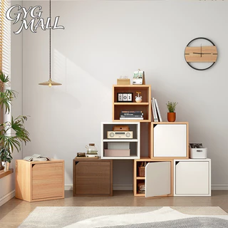 GYG ตู้เก็บของ ตู้วางของ 30*30CM DIY ชุดค่าผสมใดๆ สไตล์มินิ ชั้นวางหนังสื ประกอบง่าย