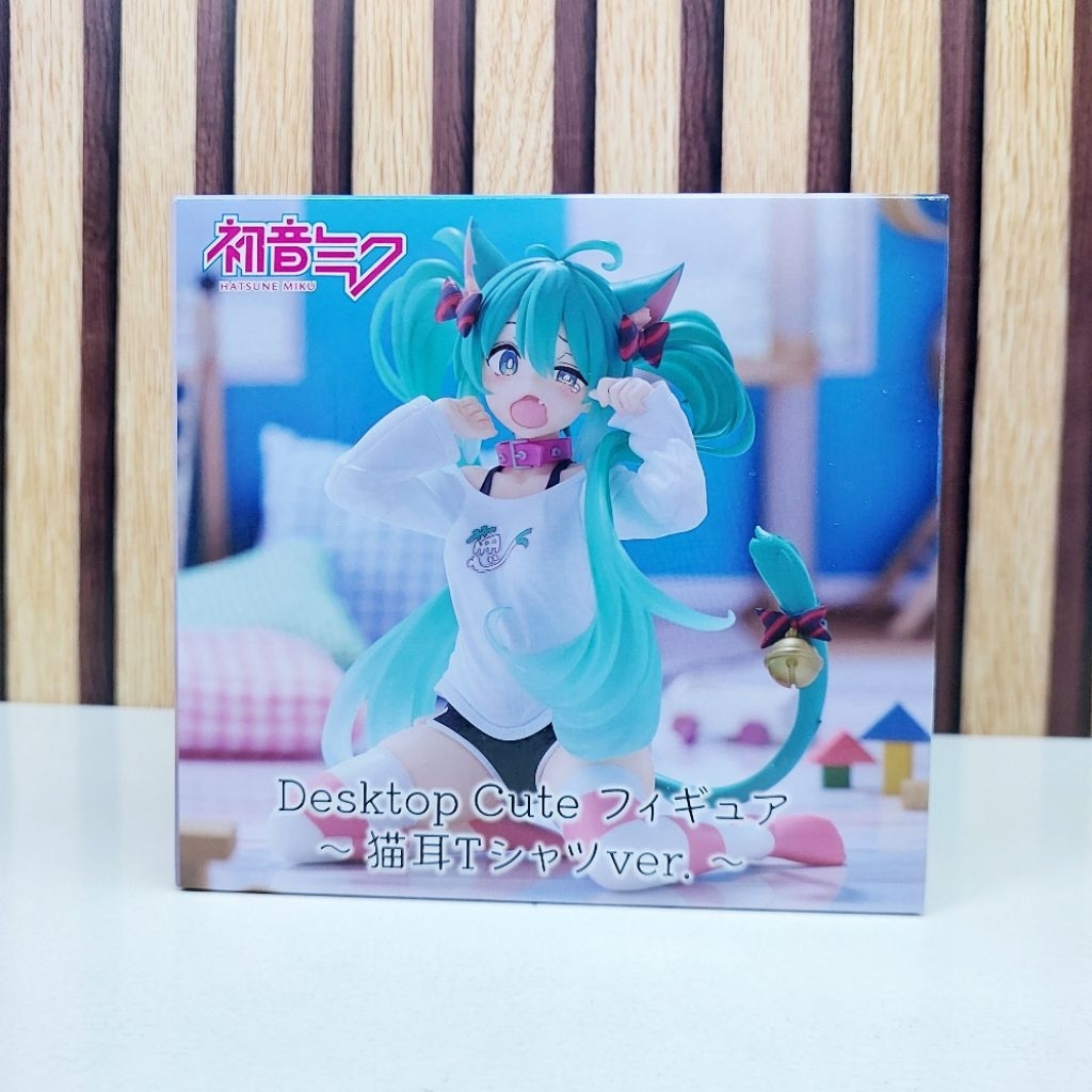 🌈พร้อมส่งในไทย🇹🇭 ของแท้LotJP🇯🇵 Hatsune Miku Desktop Cute Figure Nekomimi T-Shirt ver.