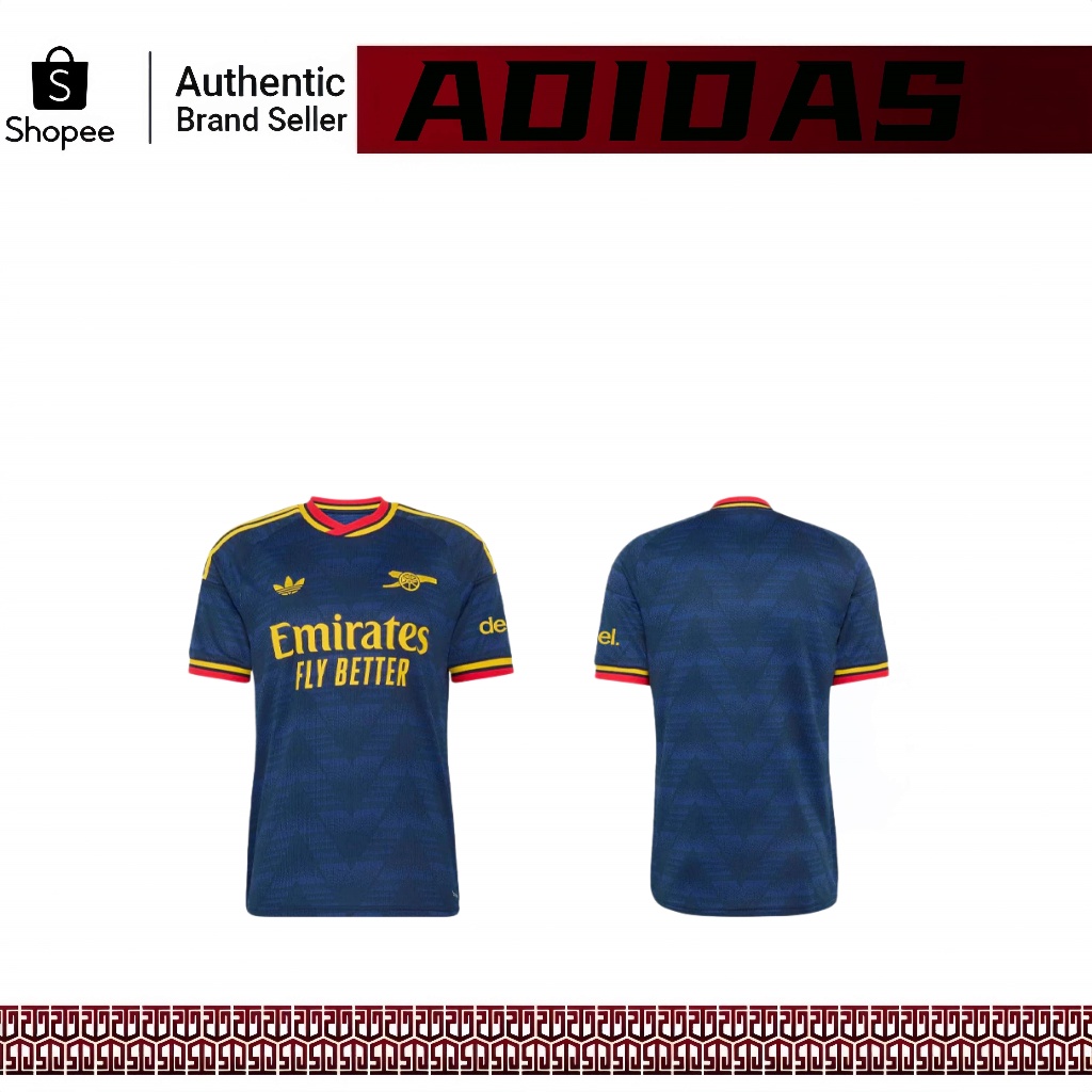 เสื้อฟุตบอลแขนสั้น adidas originals ARSENAL FC 26/27 รุ่น AWAY ทรงเข้ารูป ลายทาง สวมหัว