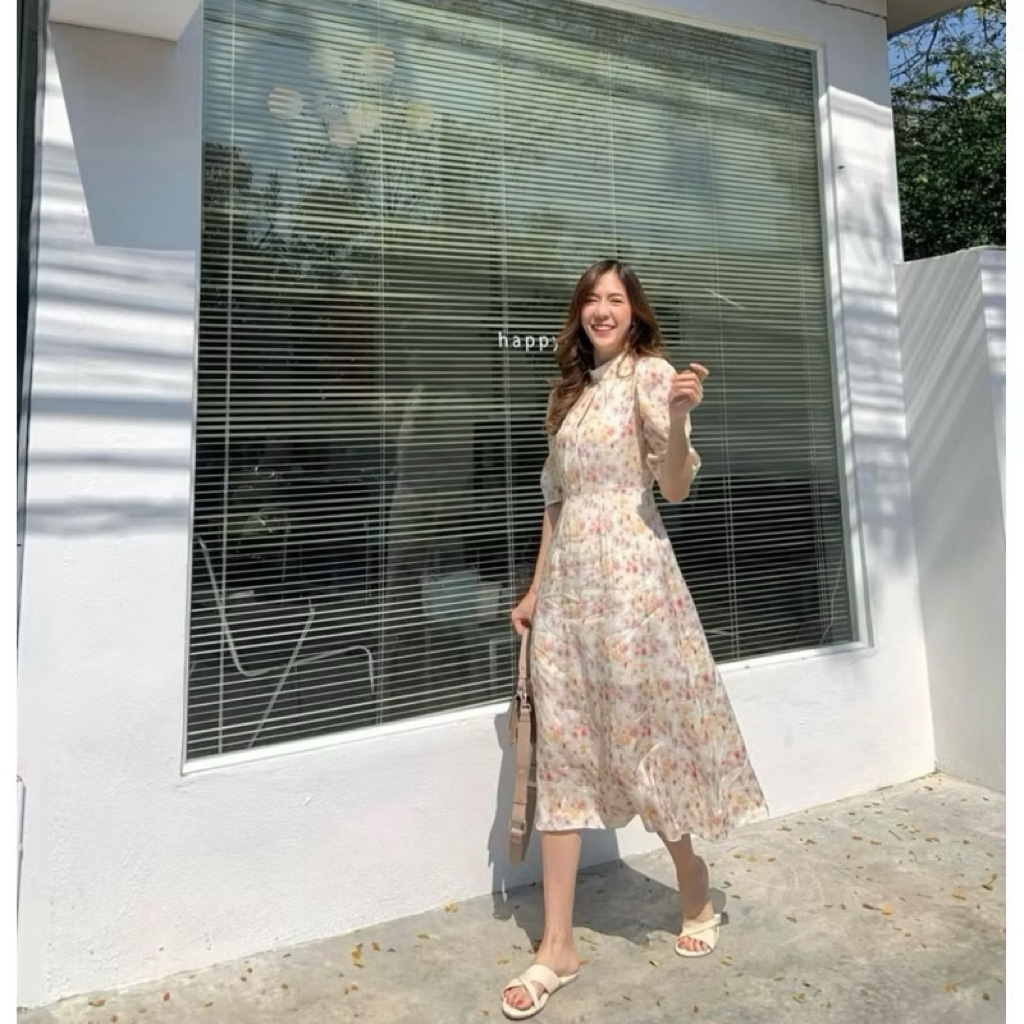 Lookbook Ayumi เดรส พิมพ์ลายดอกไม้ แบรนด์ Lookbook