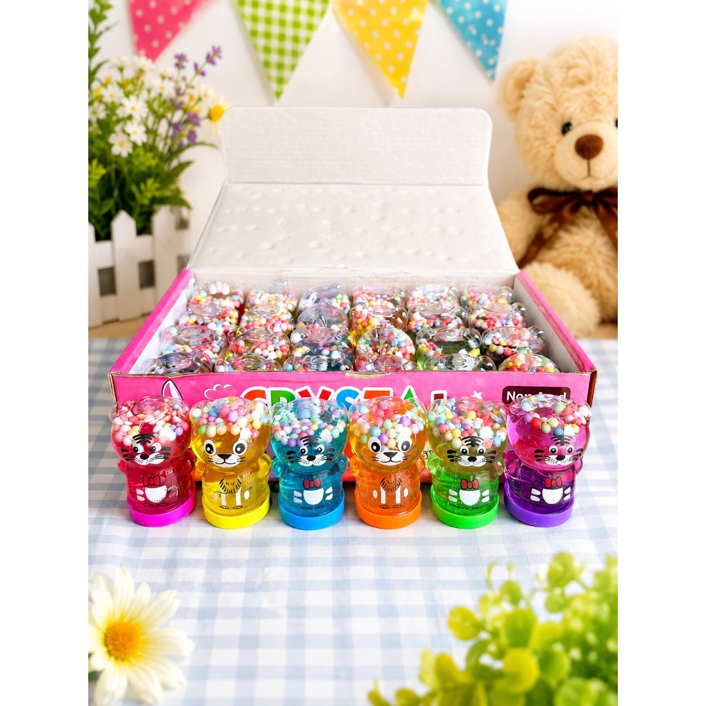 ของเล่น สไลม์ ขนาด 4*6.5ซม. (ราคา 150บาท ยก Box 24ชิ้น) คละสี
