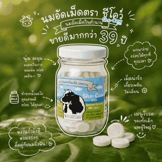 ชี-โคว์ นมอัดเม็ดรสหวาน 110 เม็ด (Sweetem Flavoured Milk Tablet)