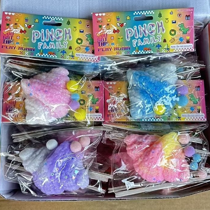 ของเล่นสกุชชี่น่ารักคละสี12ชิ้น
