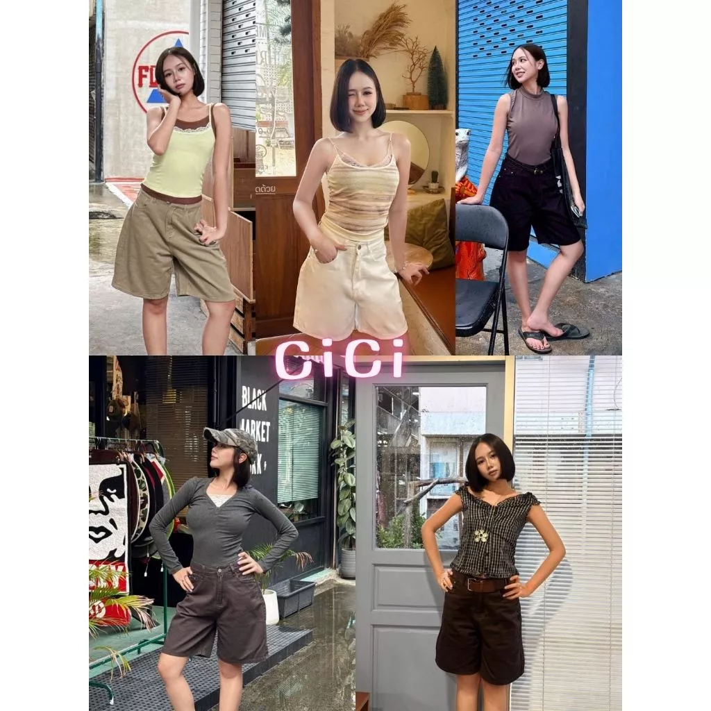 ส่งทันทีCici (No. 511) กางเกงยีนส์ 3 ส่วน ผ้าไม่ยืด สไตล์วินเทจ ทรงเบสิก ใส่แล้วดูเท่ๆ แมทช์ได้ทุกลุค