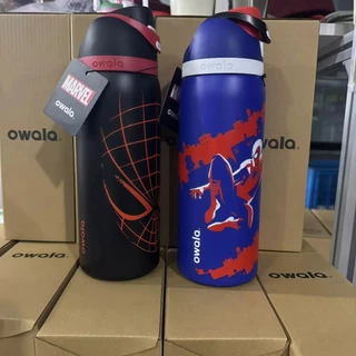 (ของแท้ 100%) Owala Marvel Spider-Man FreeSip ขวดน้ำสแตนเลสเก็บอุณหภูมิ พร้อมหลอดดูด แก้วเก็บความเย็น