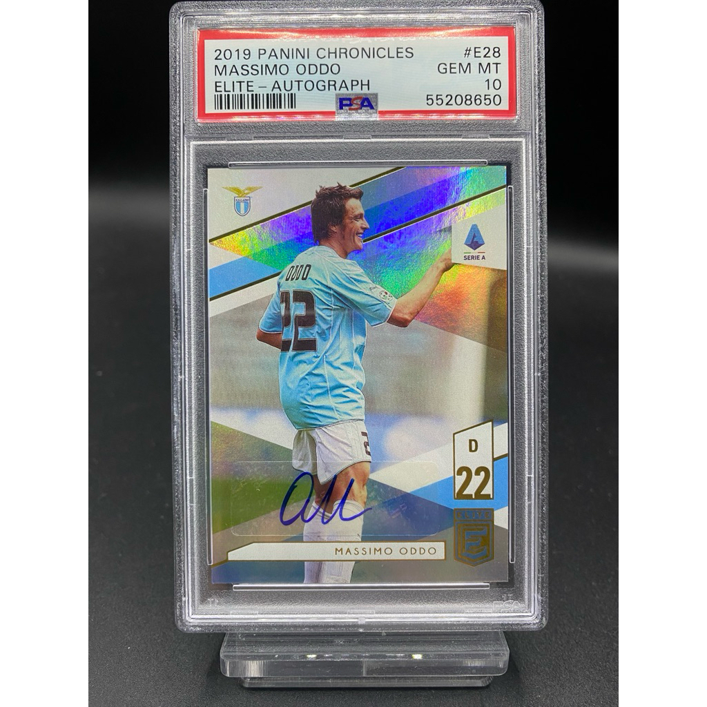 การ์ดฟุตบอล✍🏼ลายเซ็น Massimo Oddo Elite Autograph PSA 10 GEM MT | 2019 Panini Chronicles #E28