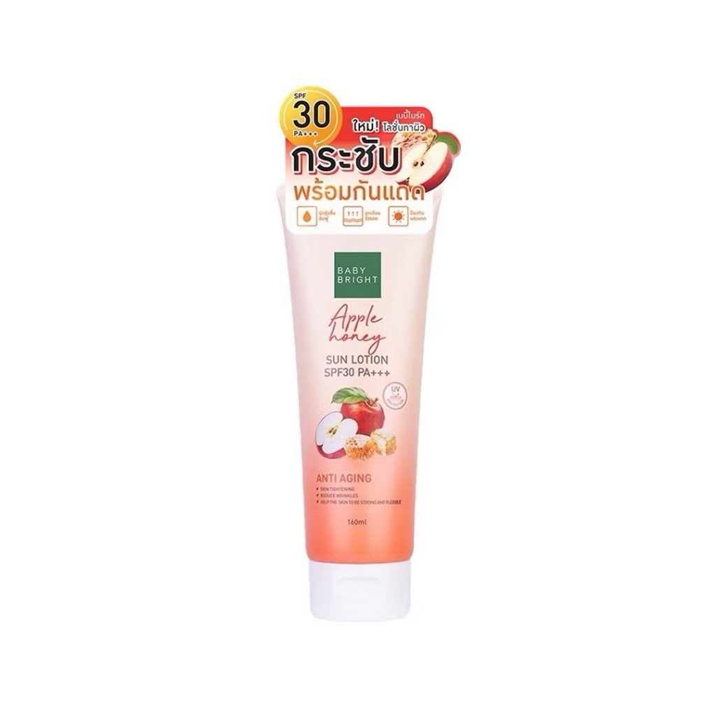 BABYBRIGHT เบบี้ ไบร์ท แอปเปิ้ล ฮันนี่ ซัน โลชั่น SPF30 PA+++ 160ml.