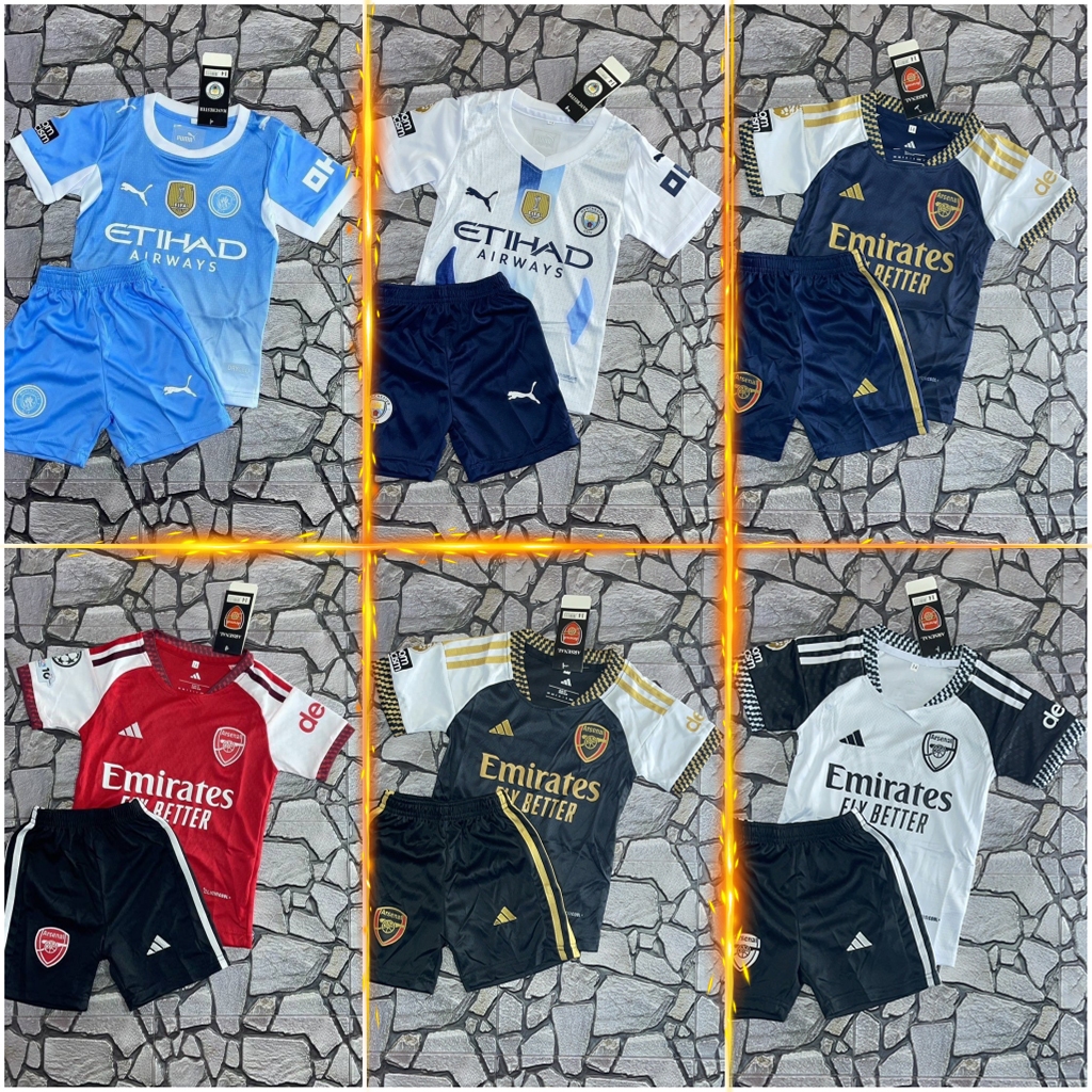 ชุดฟุตบอล เสื้อบอล เด็ก ได้ทั้งชุด(เสื้อ+กางเกง) แขนสั้น 2025-26 รวมทีม13