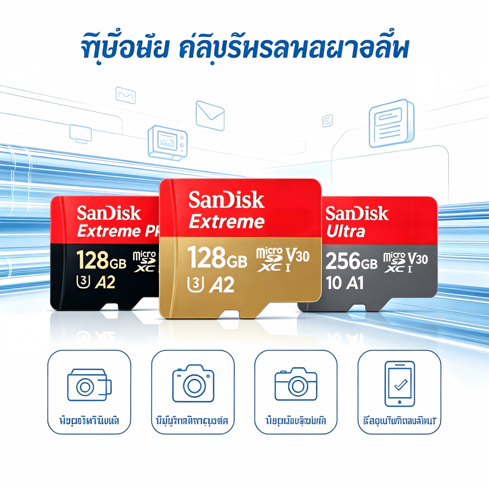 SanDisk ExtremePro Ultra  Extreme  microSDXC 32GB/64GB/128GB/256GB/512GB/1TB เมมโมรี่การ์ด ไมโครเอสด
