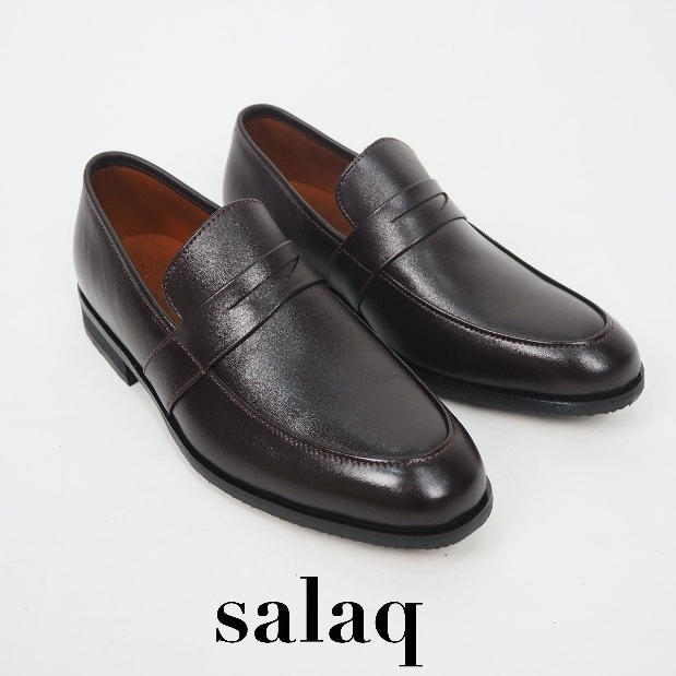 รองเท้าหนัง Penny Loafers สีน้ำตาล