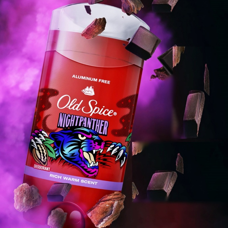 เนื้อฟ้า ของใหม่ ของแท้ โรออน Old Spice Men's Deodorant Aluminum-Free Night Panther 85g