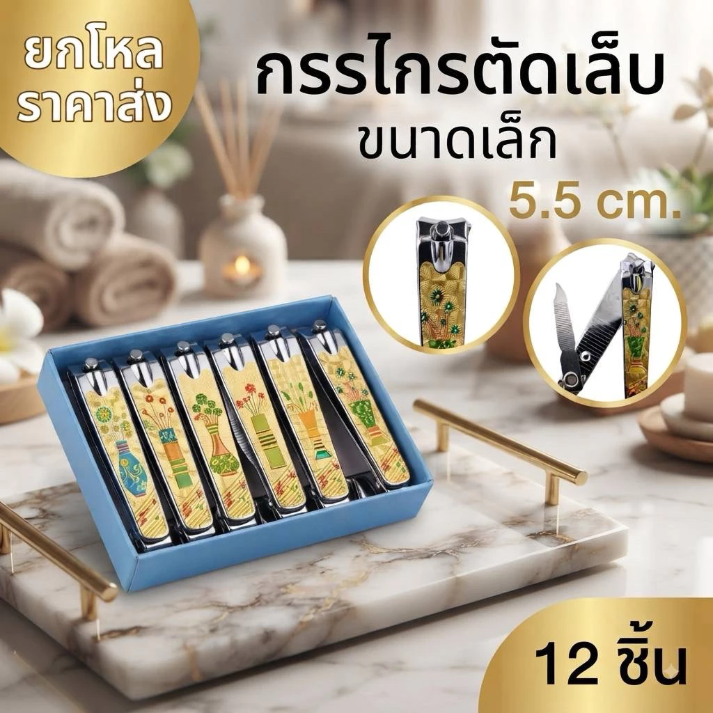 🌷ยกโหล🌷กรรไกรตัดเล็บขนาด 5.5 cm. ราคาส่ง K032