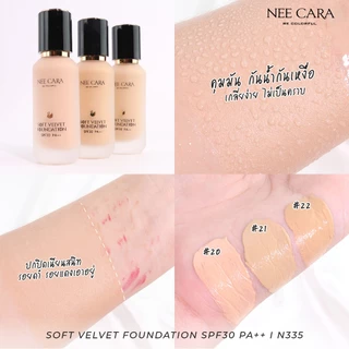 NEE CARA | N335 รองพื้น ซอฟต์เวลเวท | BE COLORFUL SOFT VELVET FOUNDATION SPF30 PA ++